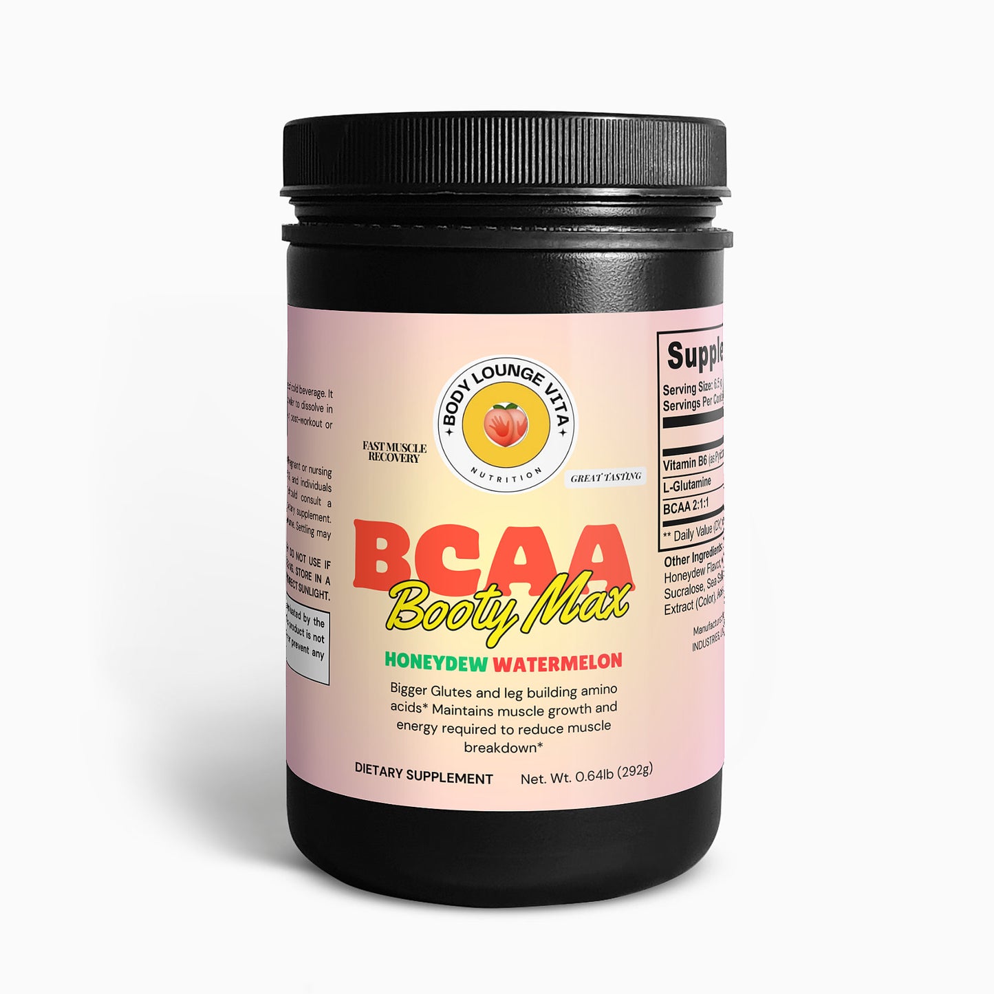 BCAA Booty Max Pre/Post Workout Drink (Fruit Punch or Honeydew/Watermelon)